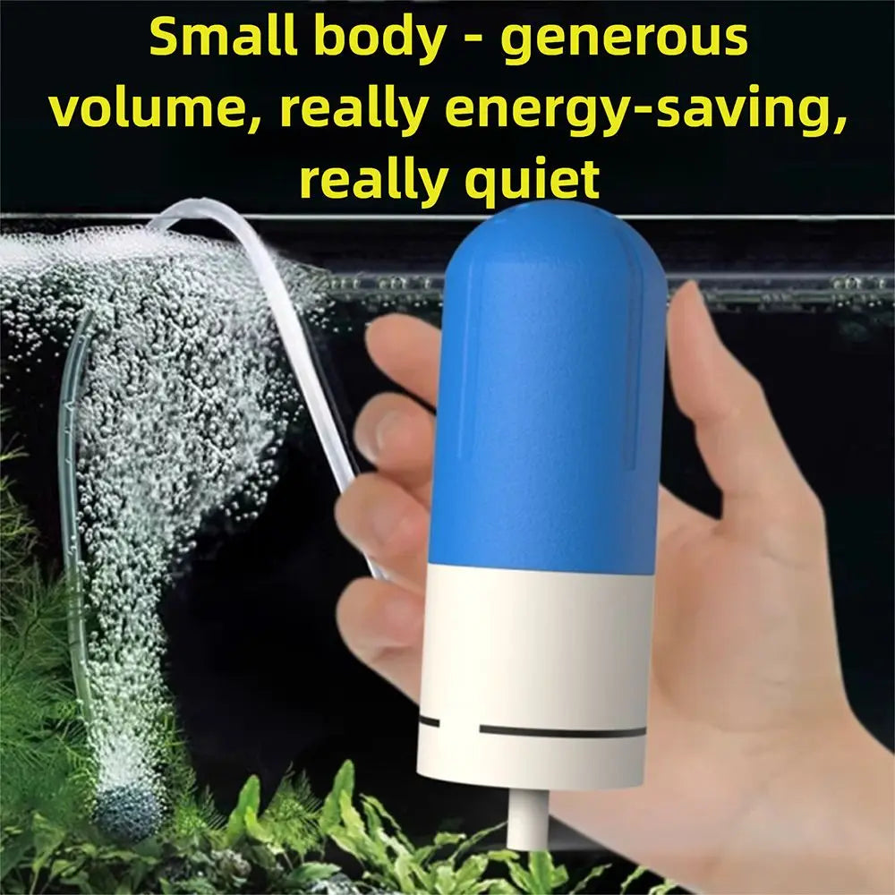 Aquarium Oxygen Air Pump Fish Tank USB Silent Air Compressor Aerator Portable Mini Small Oxygenator Aquarium Accessories