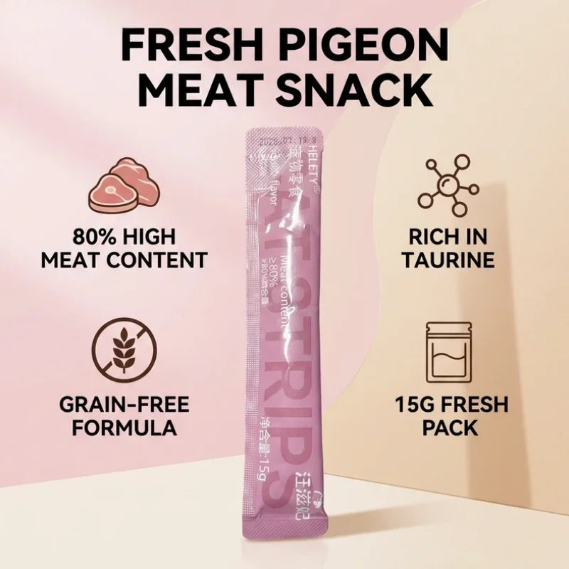 Squab Flavored Cat Treat Sticks 24pcs – Lickable Creamy Snack, Nutritious & Delicious, Soft Wet Treats for Cats