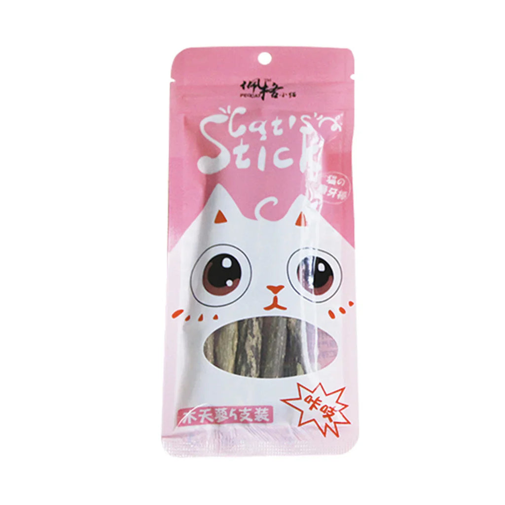 5pcs Cat Teeth Sticks Brushing Pure Natural Catnip Pet Cat Molar Toothpaste Stick Fruit Matatabi Cat Snacks Sticks Supplies