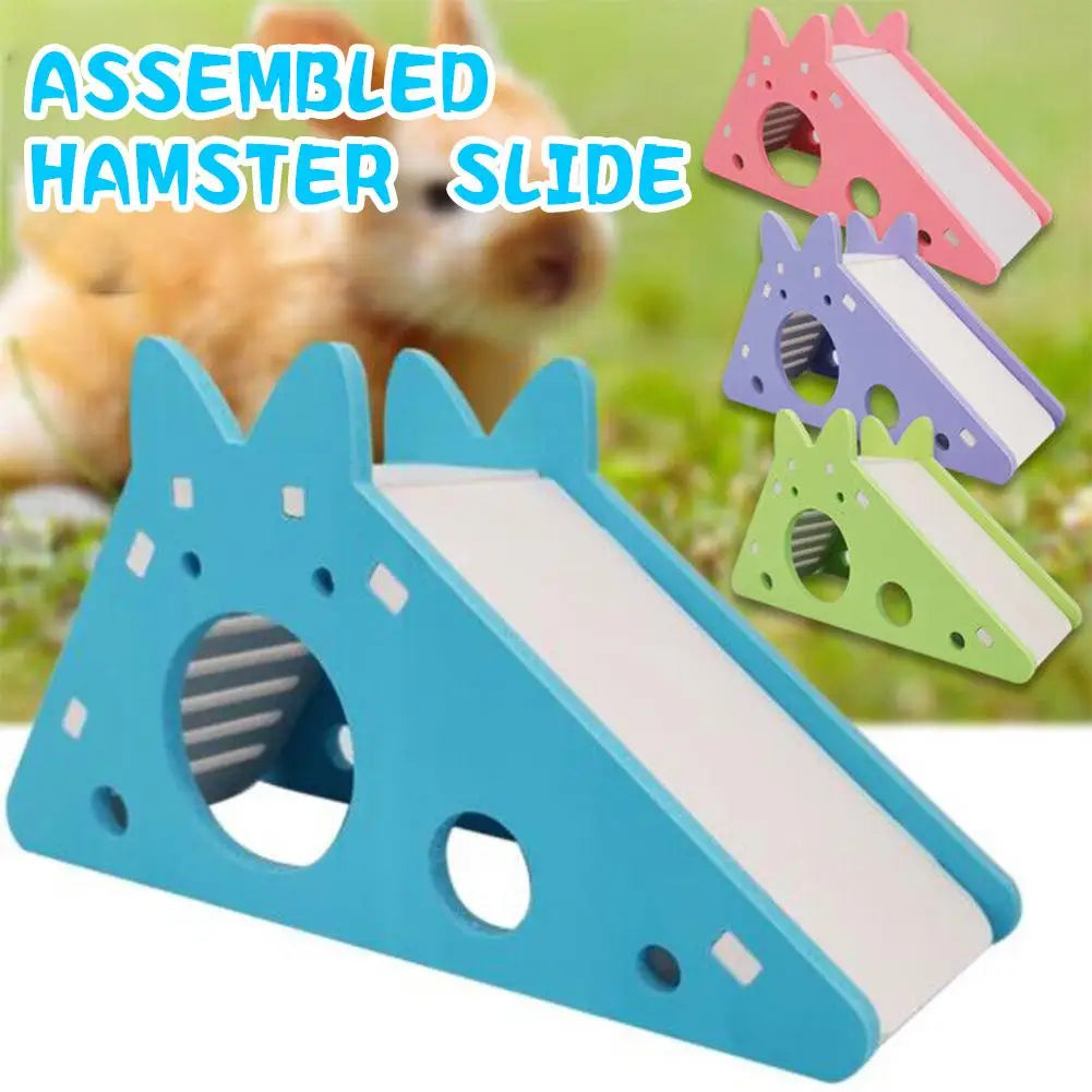 Funny Hamster Slide Toy Guinea Pig Assembled Slide Toys Chinchillas Hamster House Cage Breathable Hamster Accessories